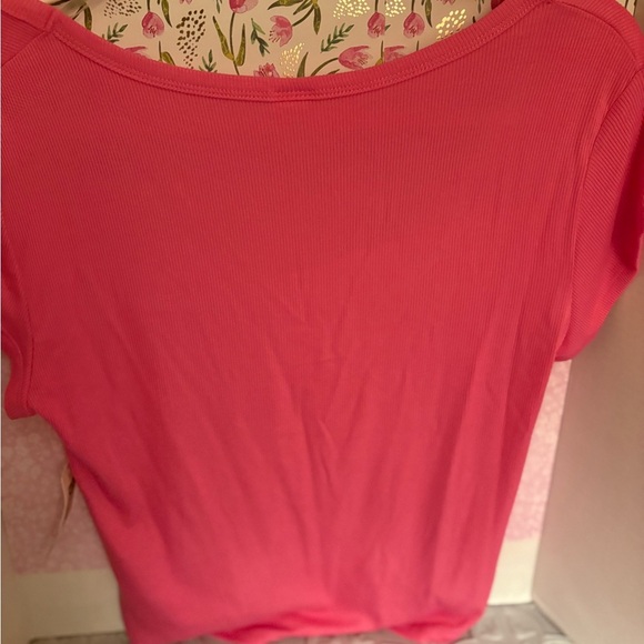 Women's  No Boundaries Pink Top ribbed cap sleeves Rayon/ spandex NWT szXL - Picture 1 of 5